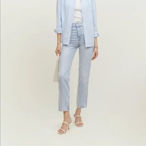 Like New Reformation Cynthia High Rise Straight Jean size 27